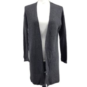 Leo & Nicole Dark Grey/ Black Duster Knit Cardigan